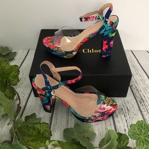 Chase + Chloe Platform Clear Open Toe Sandals